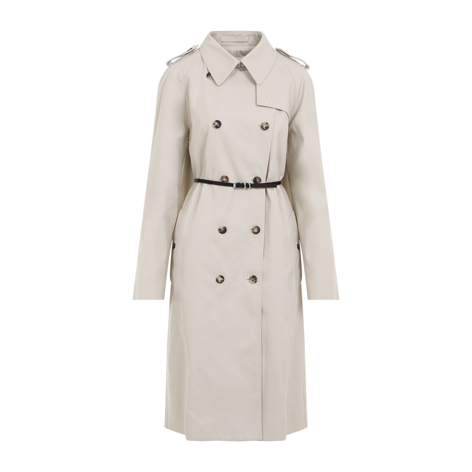 Shop Givenchy Cotton-blend Trench In Eggshell