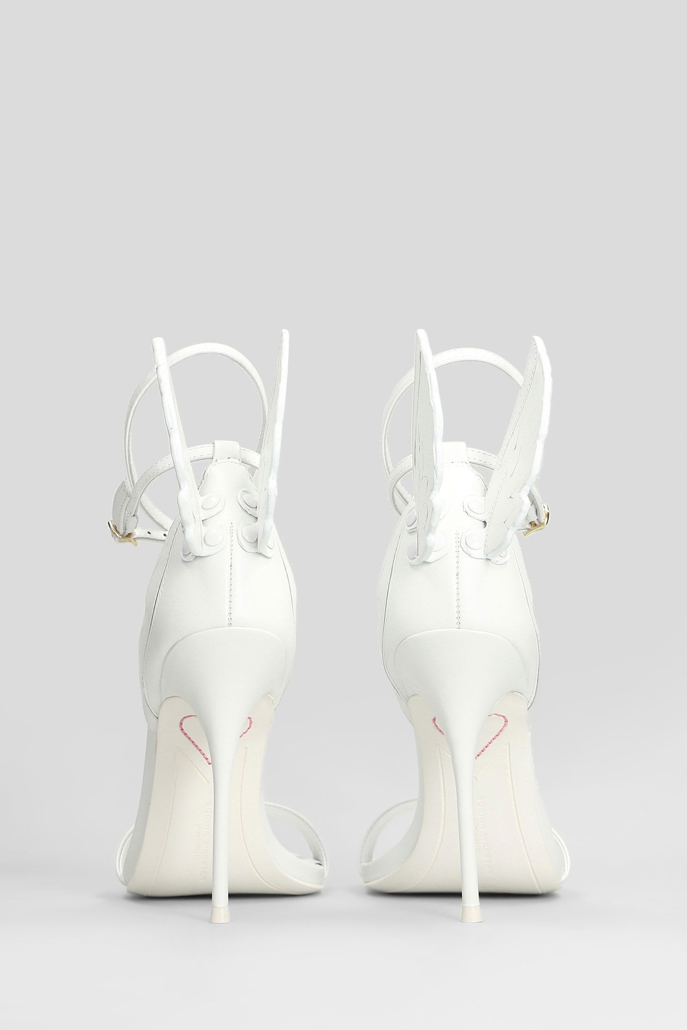 Sophia Webster Cherub Sandals In White Leather In White