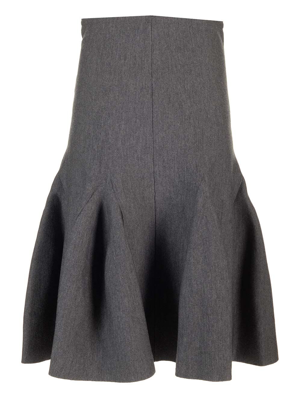 Shop Alaïa Sculptural Skir In Grey