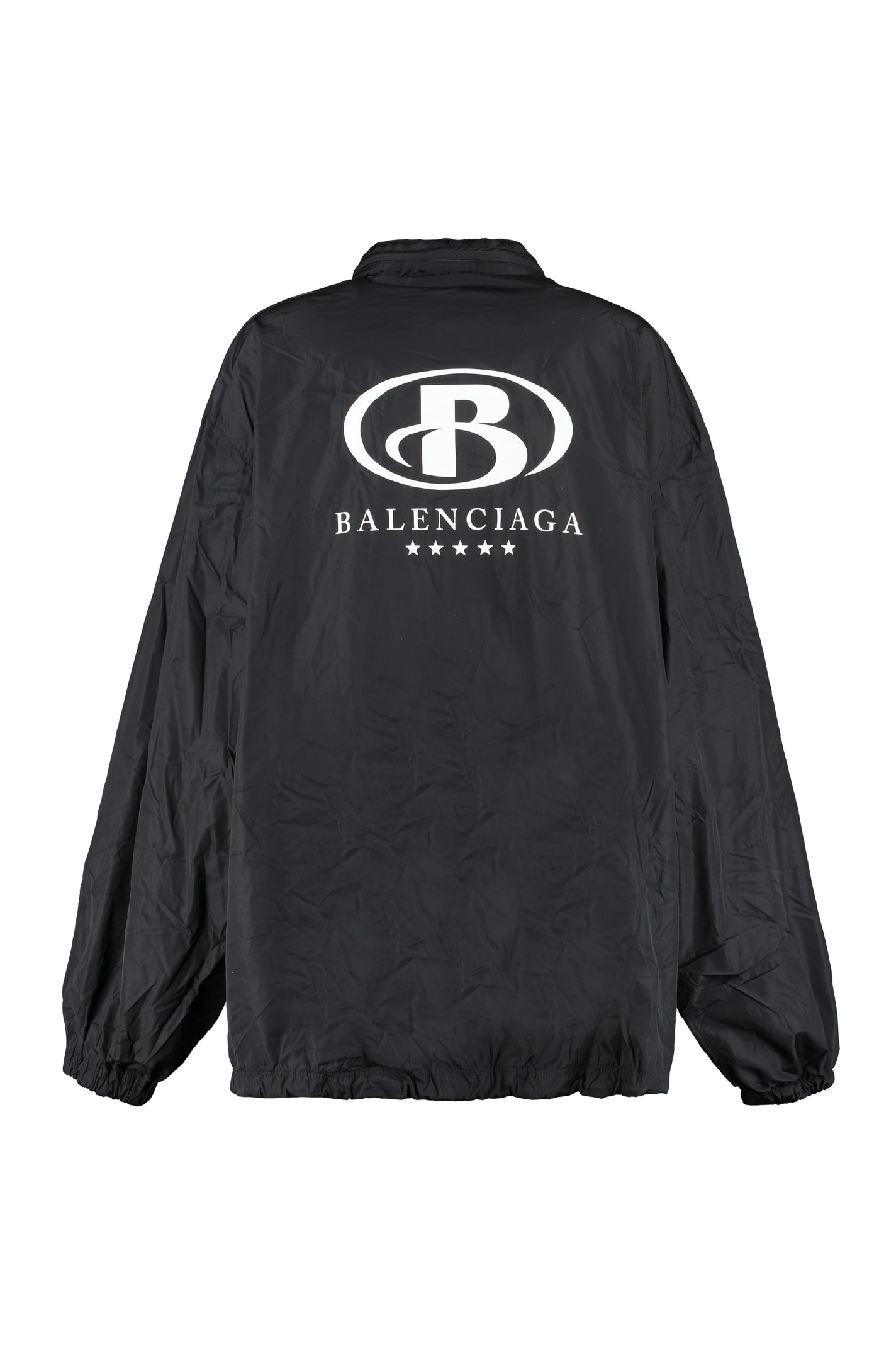 Shop Balenciaga Techno Fabric Jacket In Black
