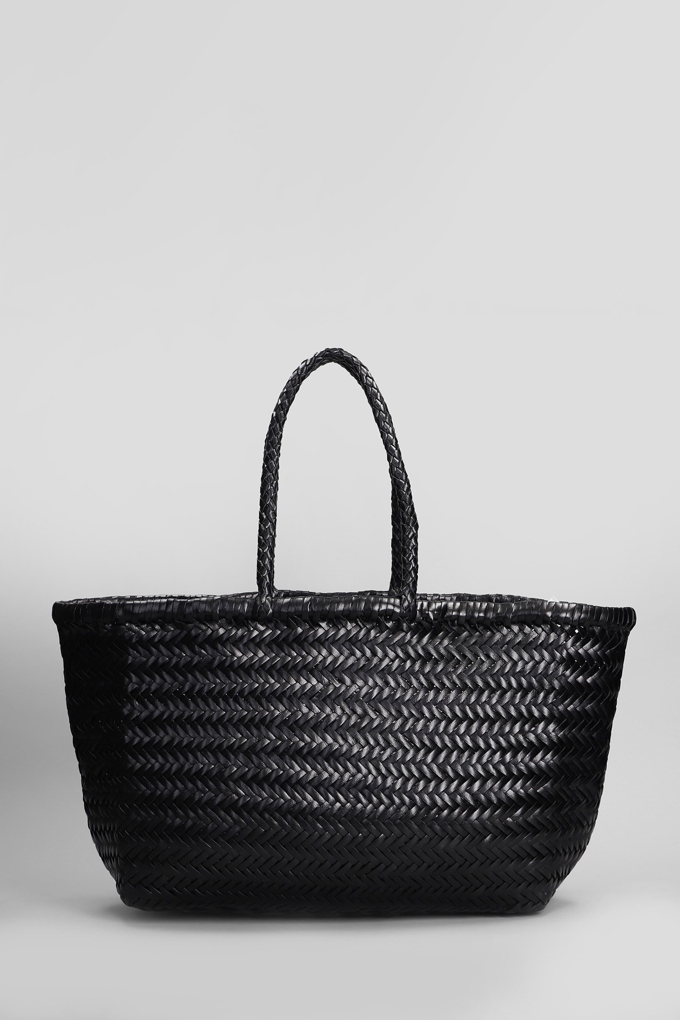 Dragon Diffusion Bamboo Triple Jump Tote In Black Leather