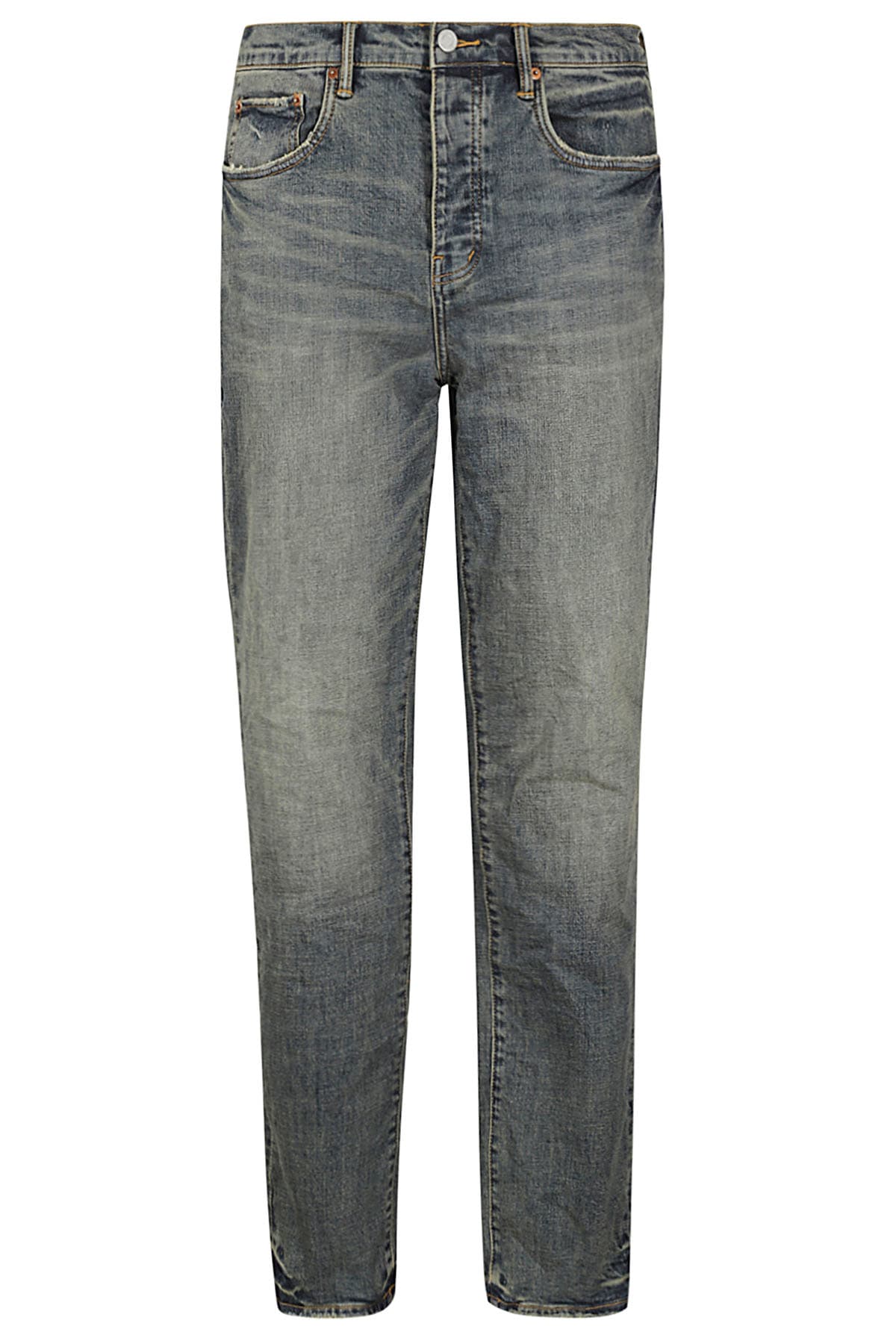 Shop Purple Brand Vintage Aged Slim In Mid Indigo