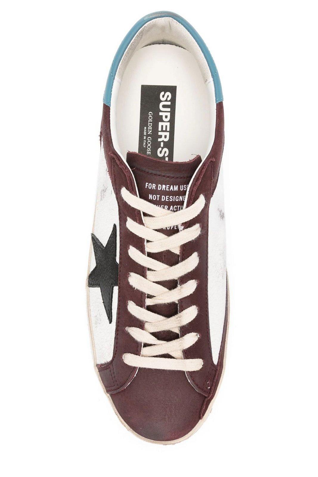 Shop Golden Goose Super Star Double Quarter Low-top Sneakers In Multicolour