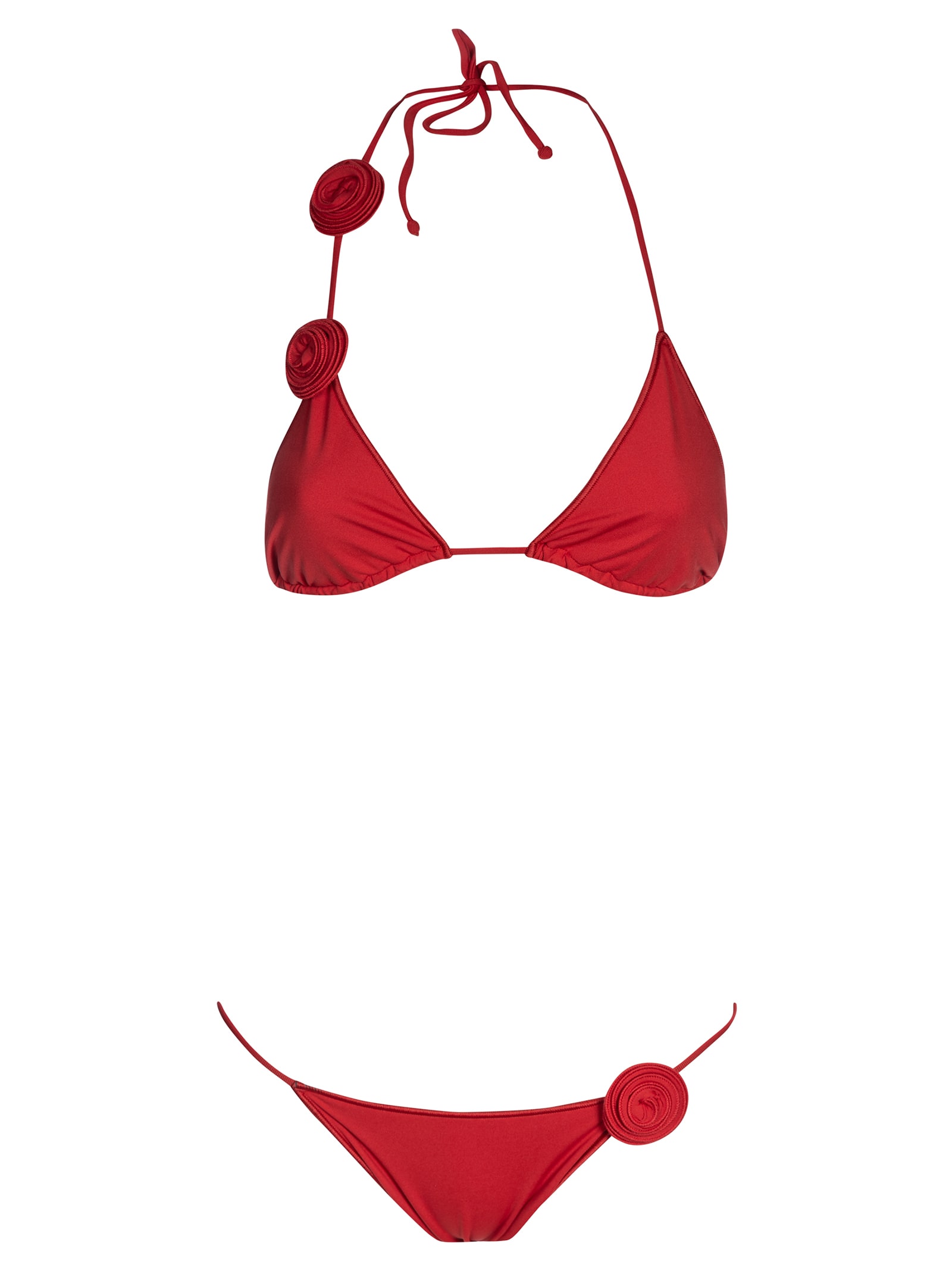 Shop La Reveche Ashar Two-piece Bikini In Red/blue