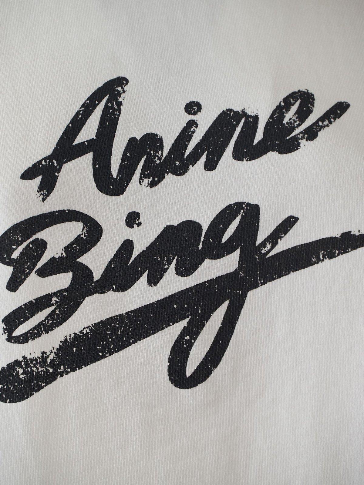 Shop Anine Bing Jaylin Logo Printed T-shirt In Ivory