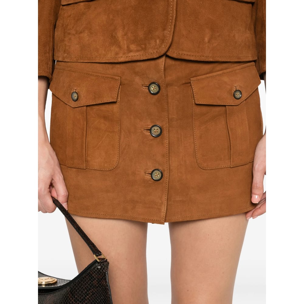 The Garment Skirts Brown In Animal Print