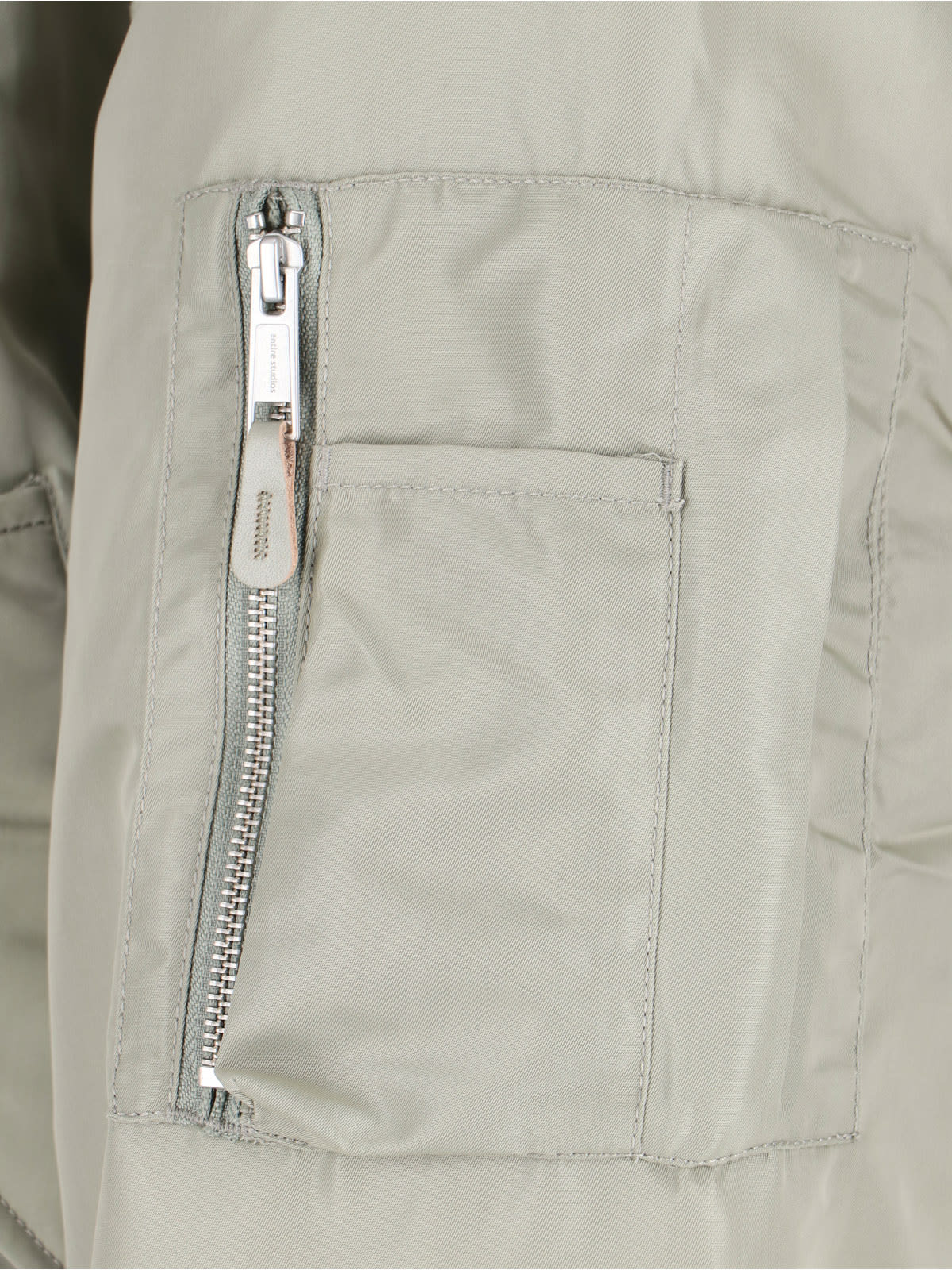 Entire Studios Broad Zip Bomber Jacket In Green