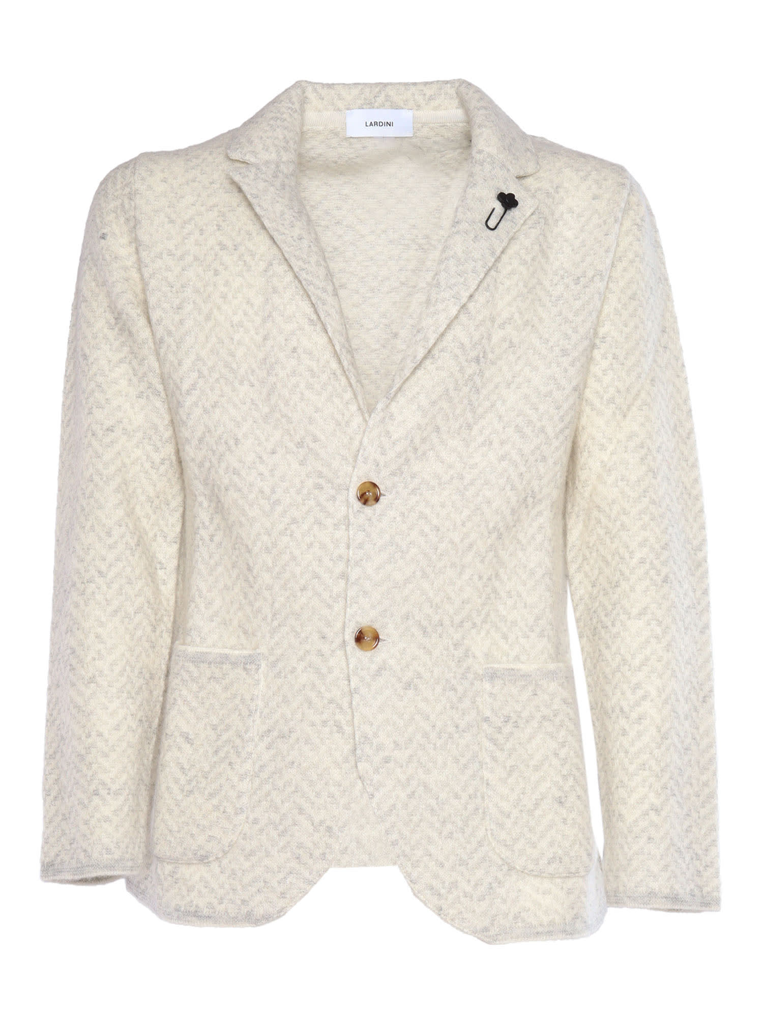 Shop Lardini Man Knitted Jacket In Multicolor