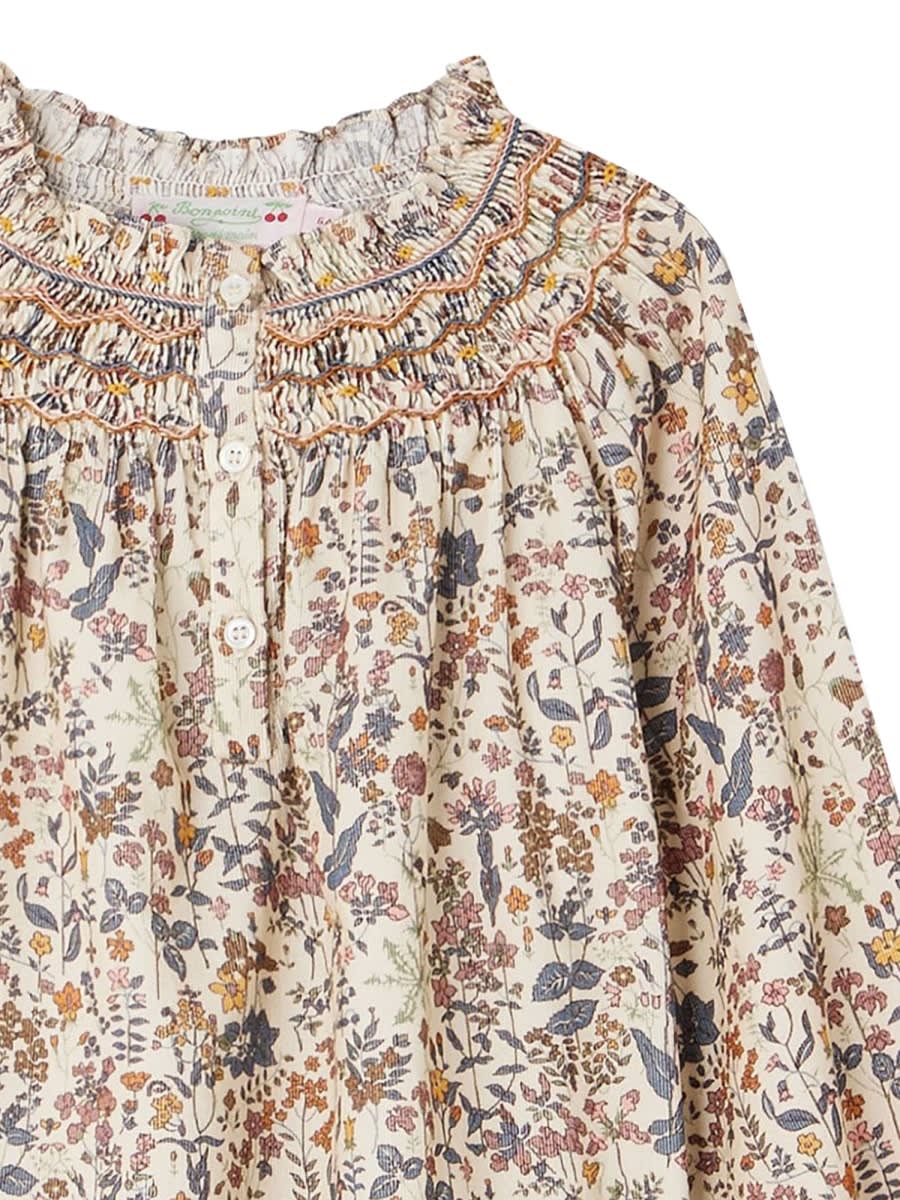 Shop Bonpoint Blouse Smockee Petal In Multicolour