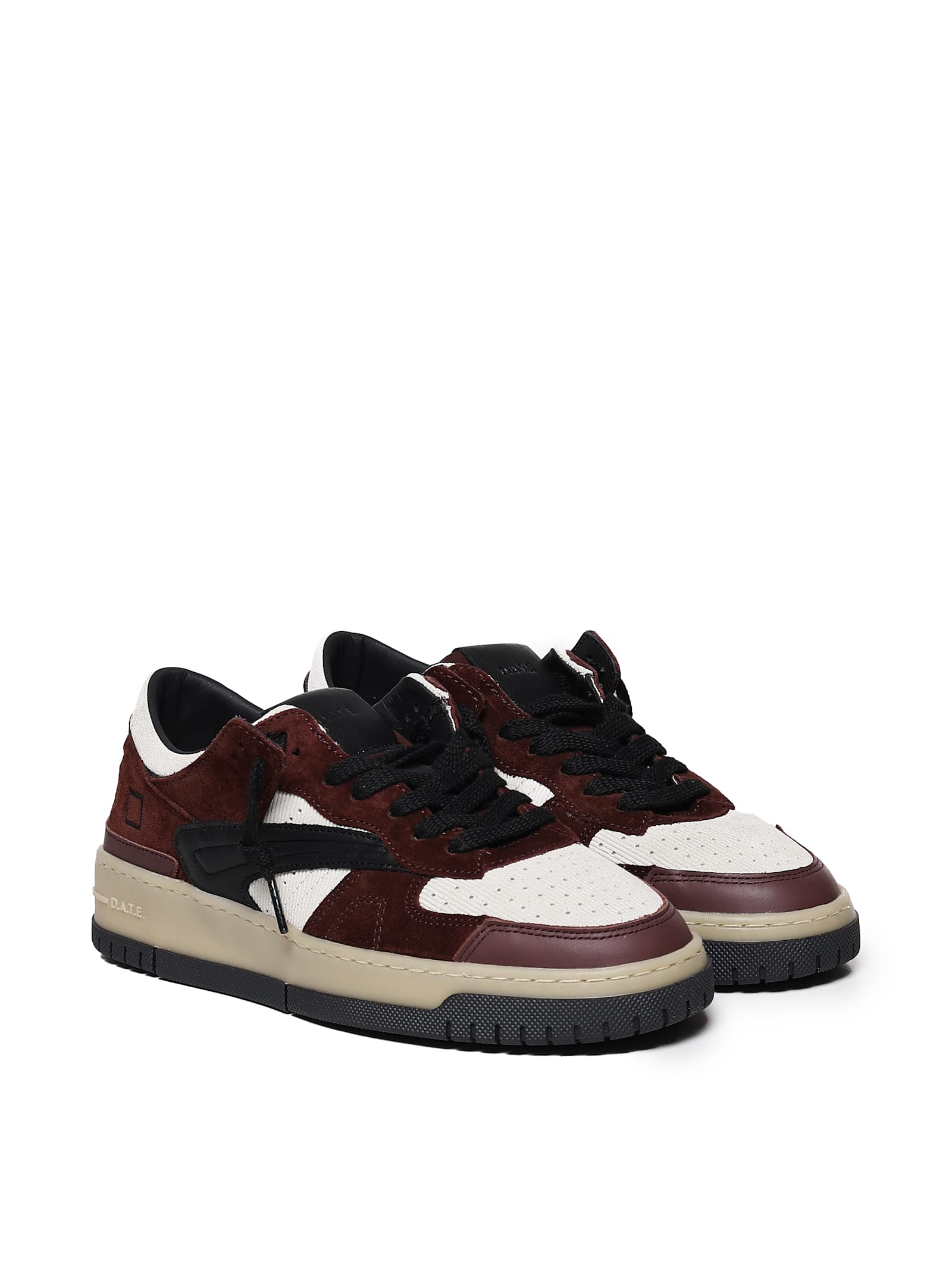 Shop Date Sneakers Torneo Striped In Brown