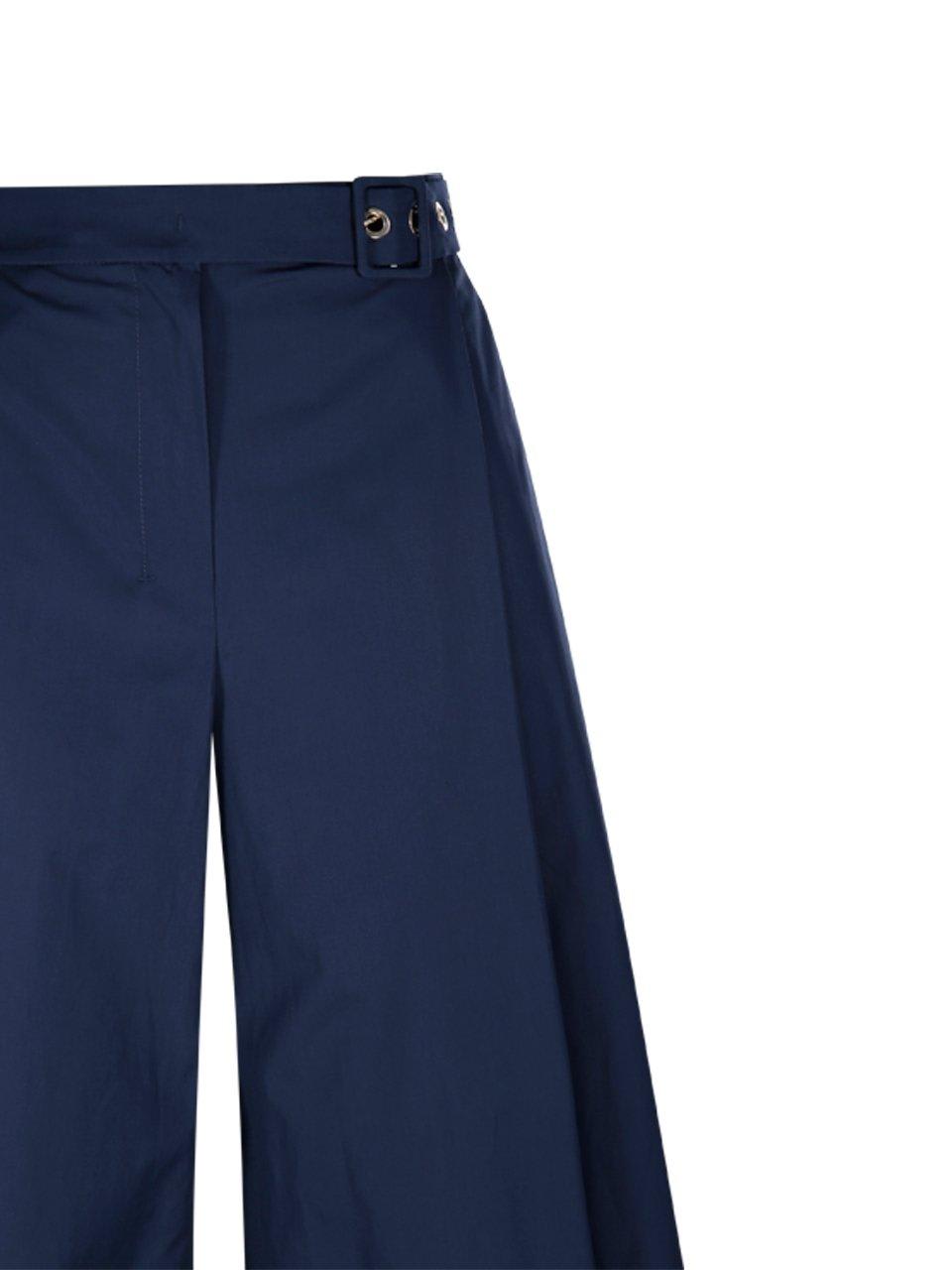 Shop 's Max Mara Belted Wide Leg Pants In Blue