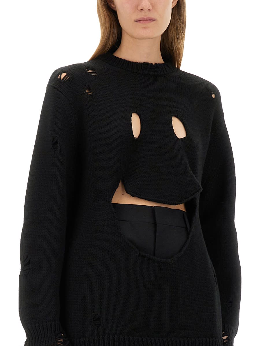 Moschino Couture Black Wool Sweatshirt In Black
