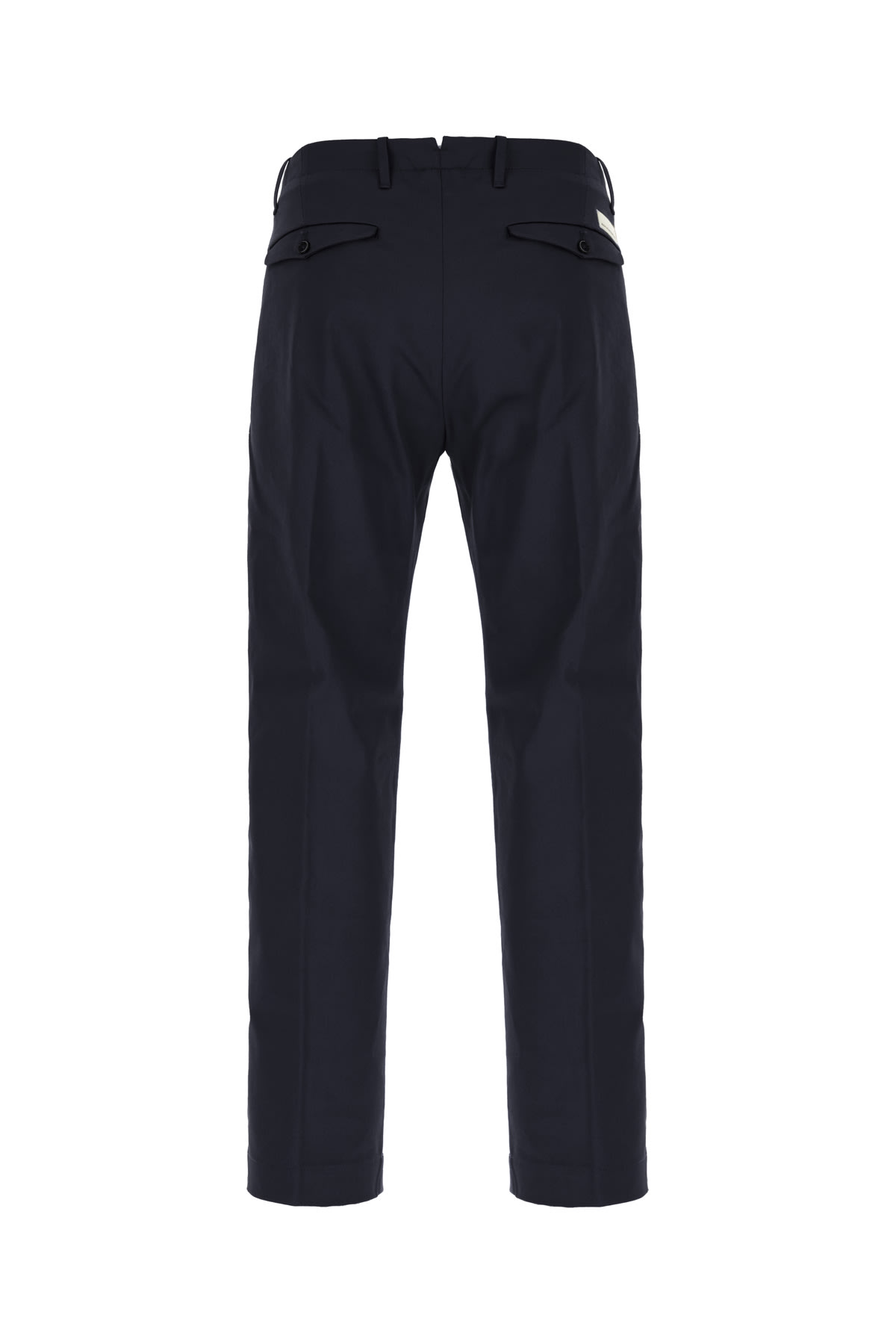 Navy Blue Cotton Blend Pants