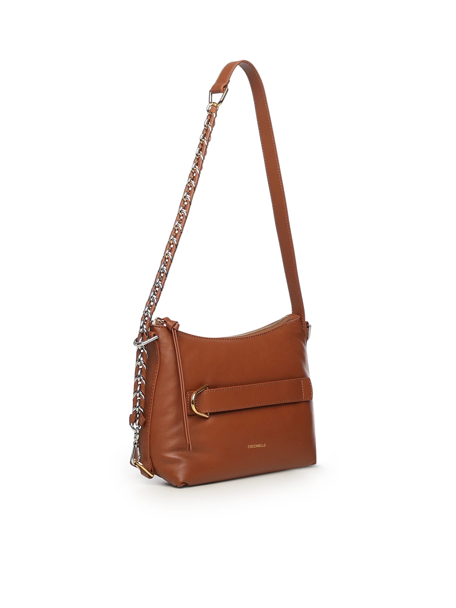 Coccinelle Chain Strap Shoulder Bag In Brown