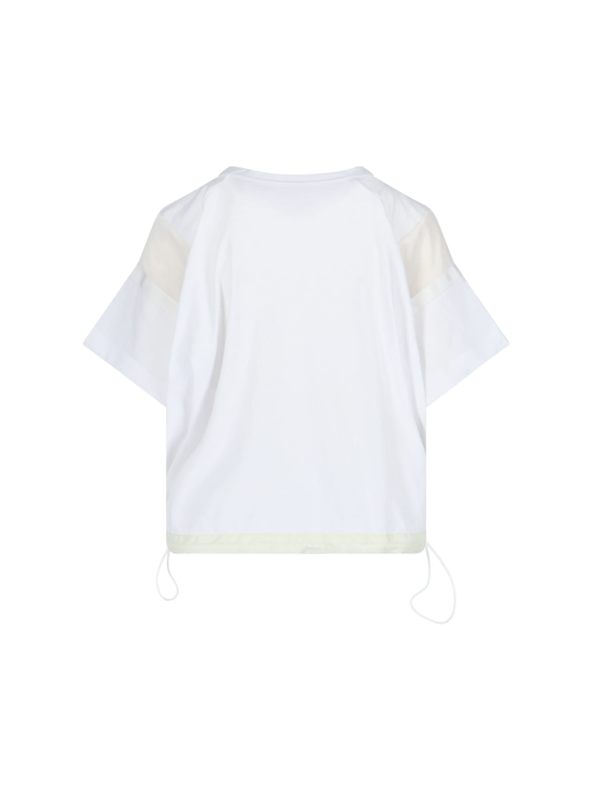 Shop Sacai Nylon Detail T-shirt In White