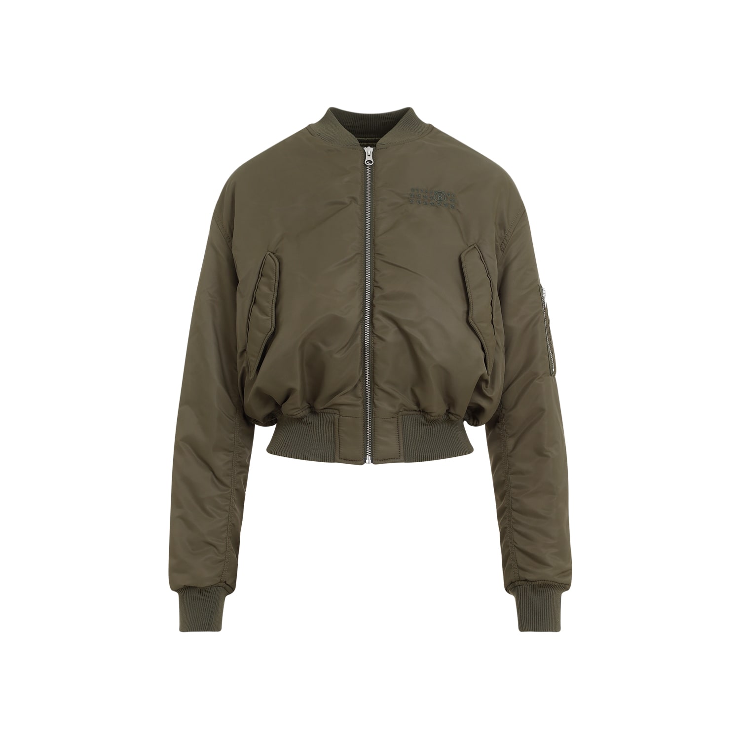 Shop Mm6 Maison Margiela Bomber Jacket In Khaki