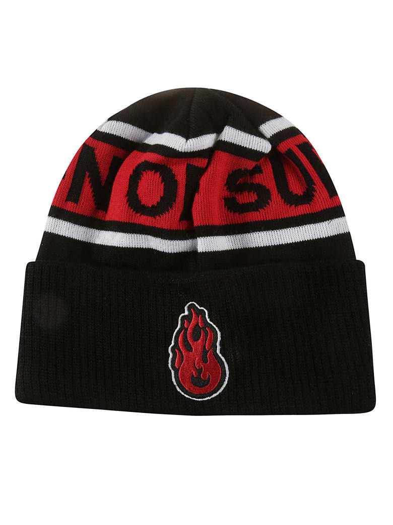 Vision of Super Black Beanie With Logo Fire