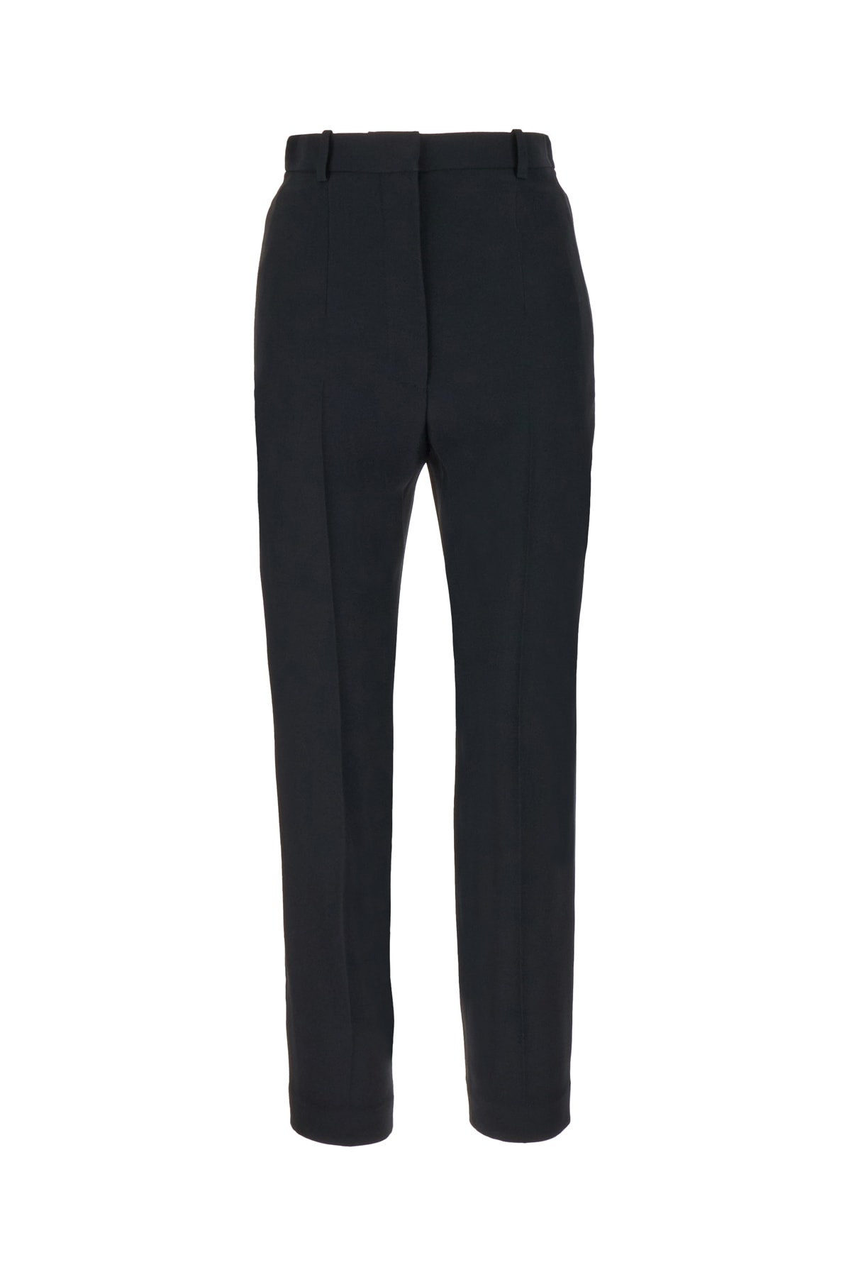 Alexander Mcqueen Black Viscose Blend Pant In 1000