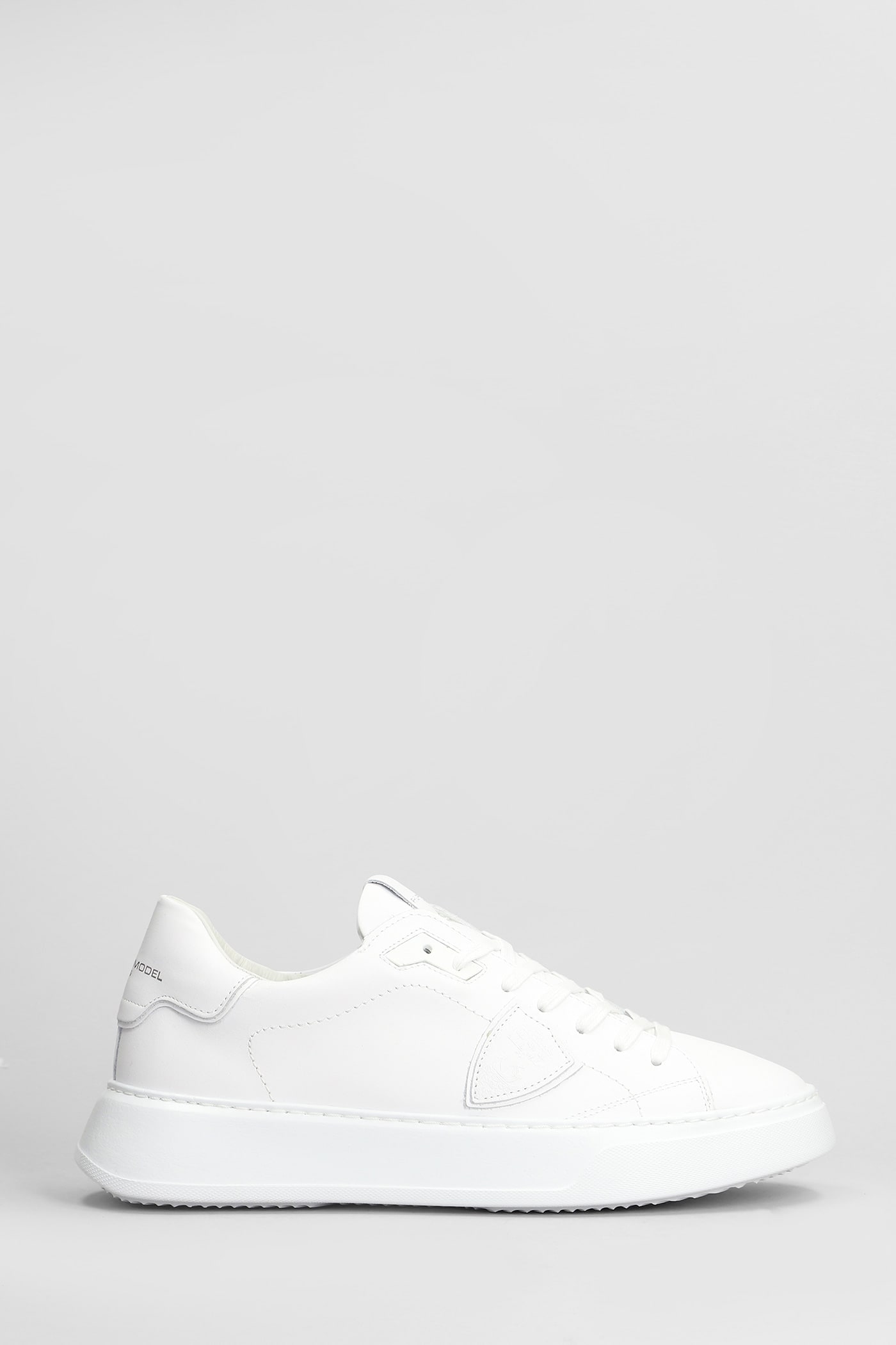 Temple Low Sneakers In White Leather