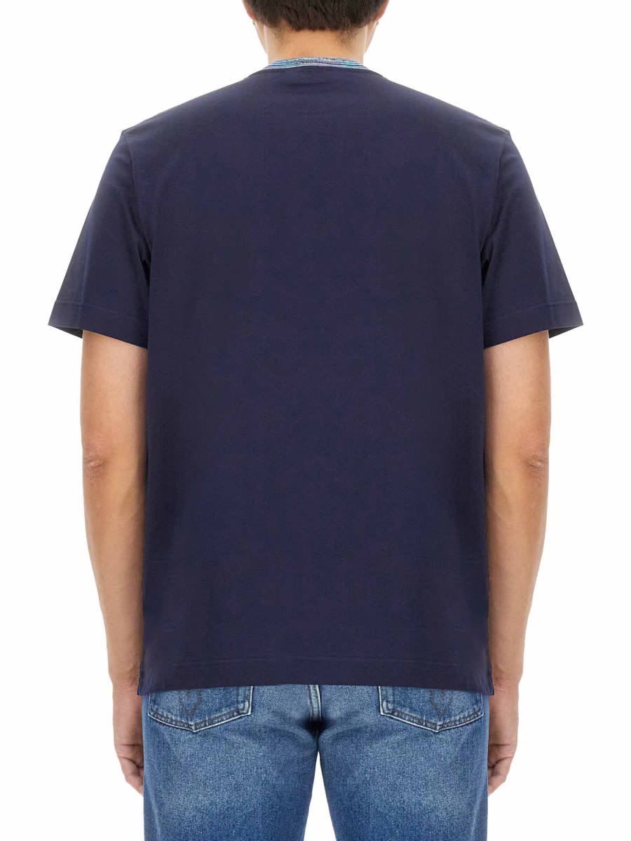 Shop Missoni Cotton T-shirt In Blue