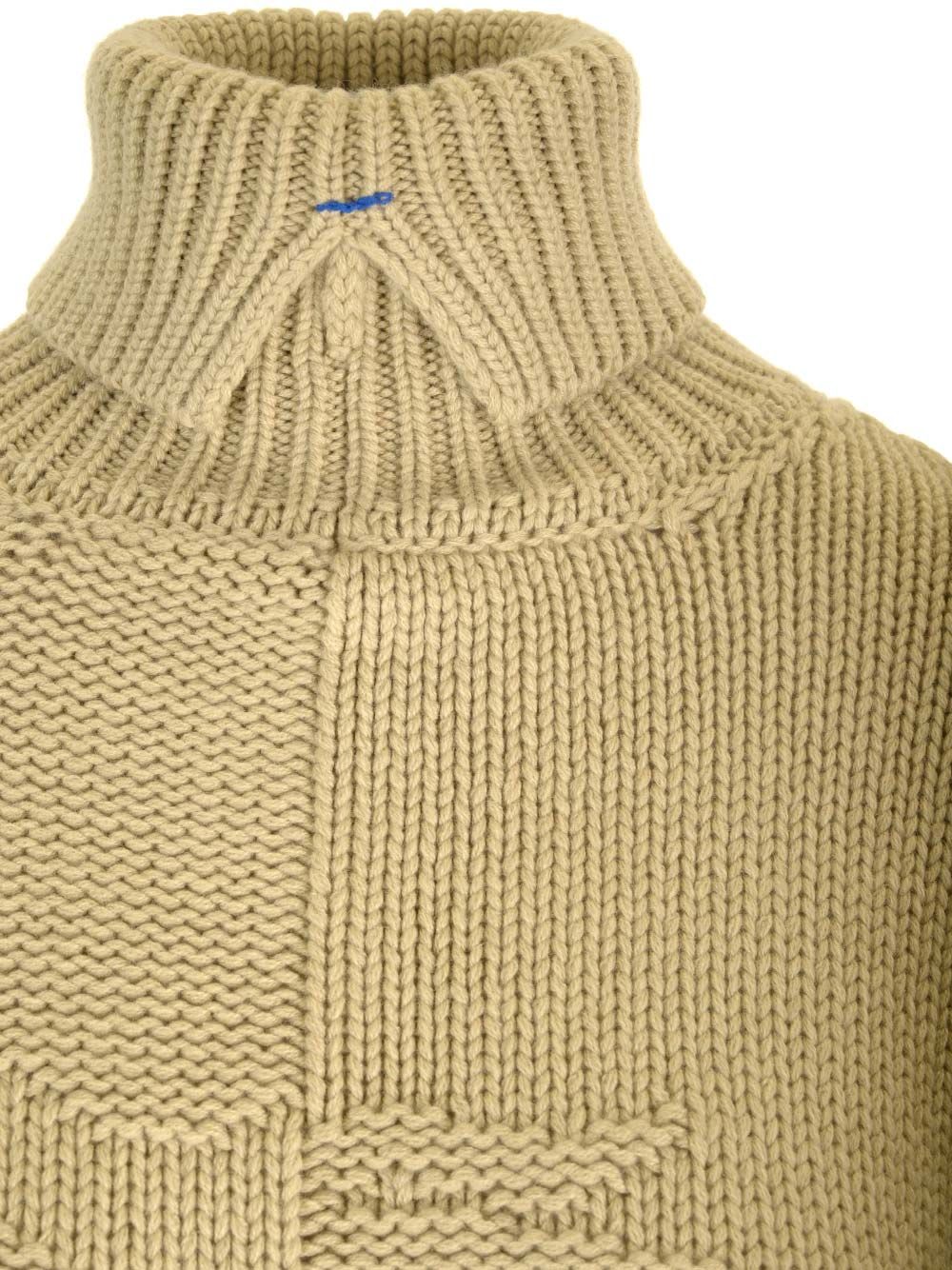 Shop Burberry Cashmere Turtleneck Sweater In Beige