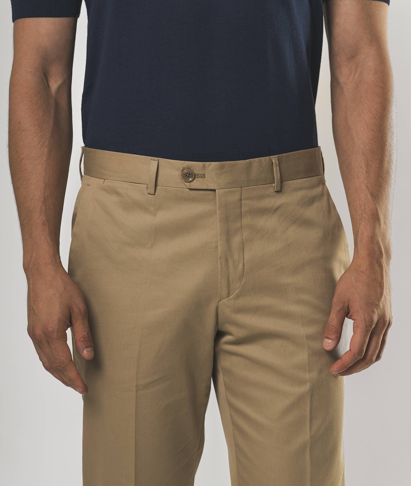 Shop Larusmiani Velvet Trousers Howard Pants In Beige