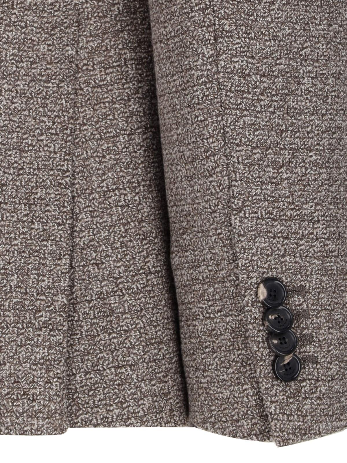 Shop Loro Piana Single-breasted Virgin Wool Blazer In Natural Dark Brown