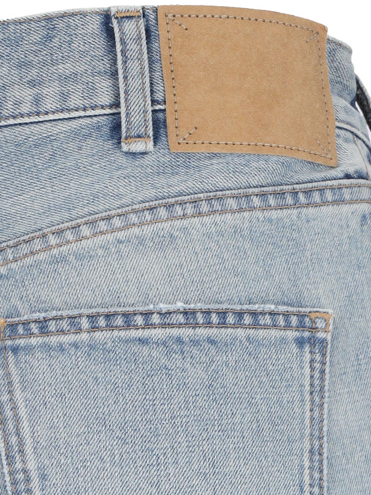 Celine Flared Leg Trousers With Front And Back Pockets In Blue