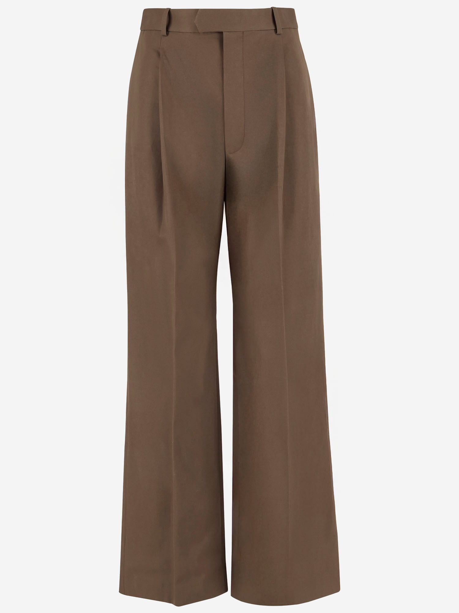 Carven Cotton Pants In Brown
