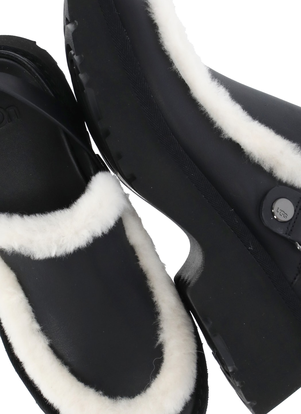 Ugg Esmee Leather Sabot In Black