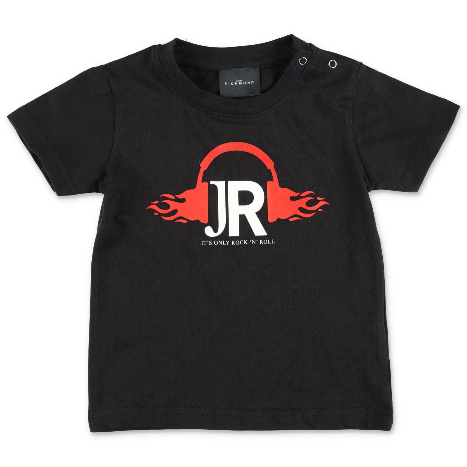 John Richmond T-shirt Nera In Jersey Di Cotone