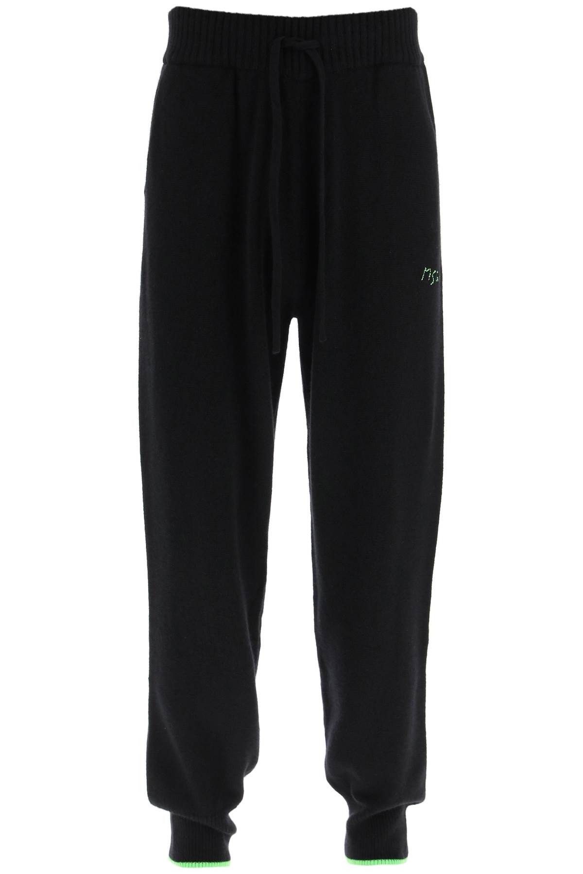 MSGM WOOL AND CASHMERE JOGGER PANTS