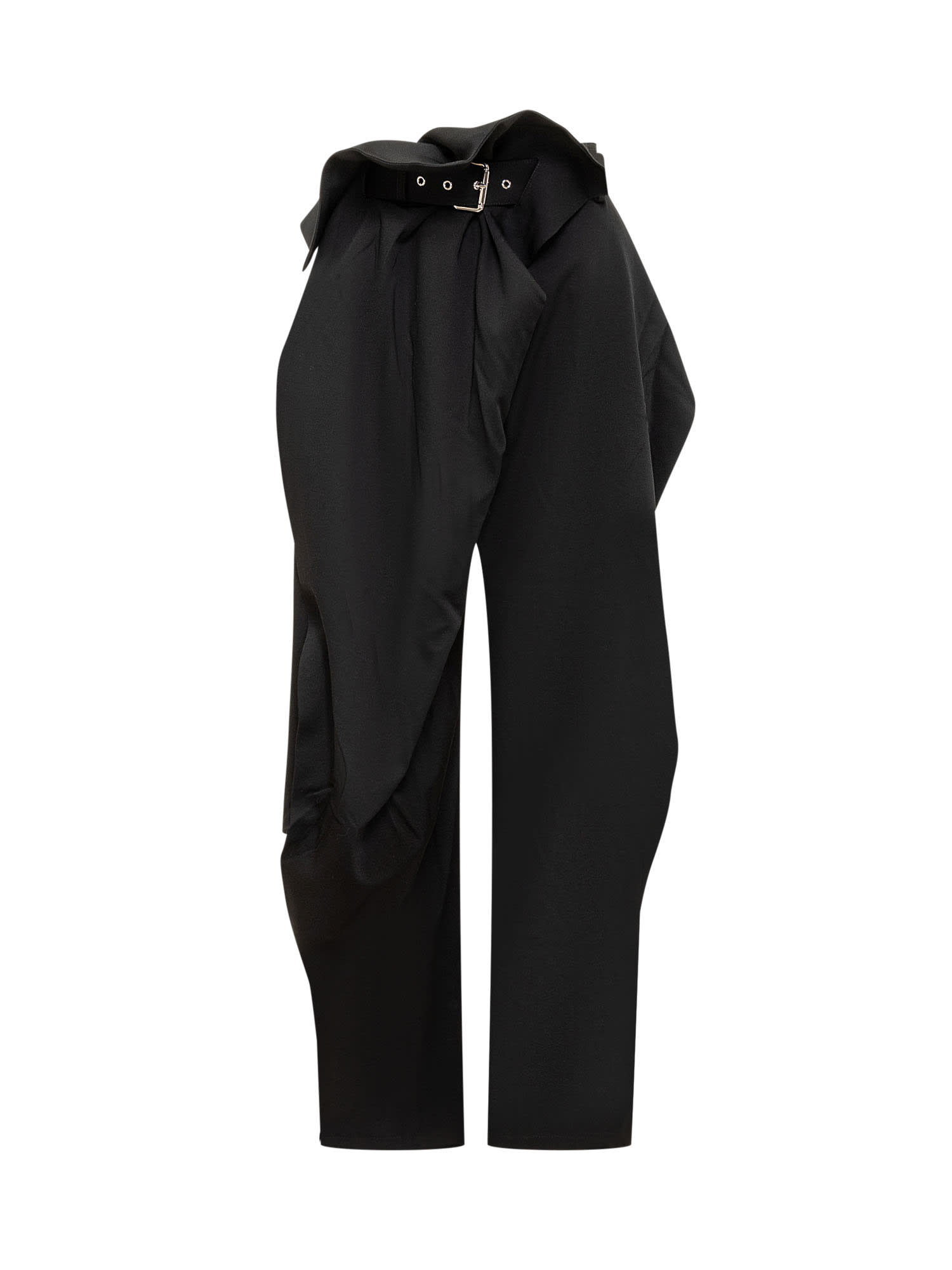 Shop Jw Anderson Fold Over Trousers In Black