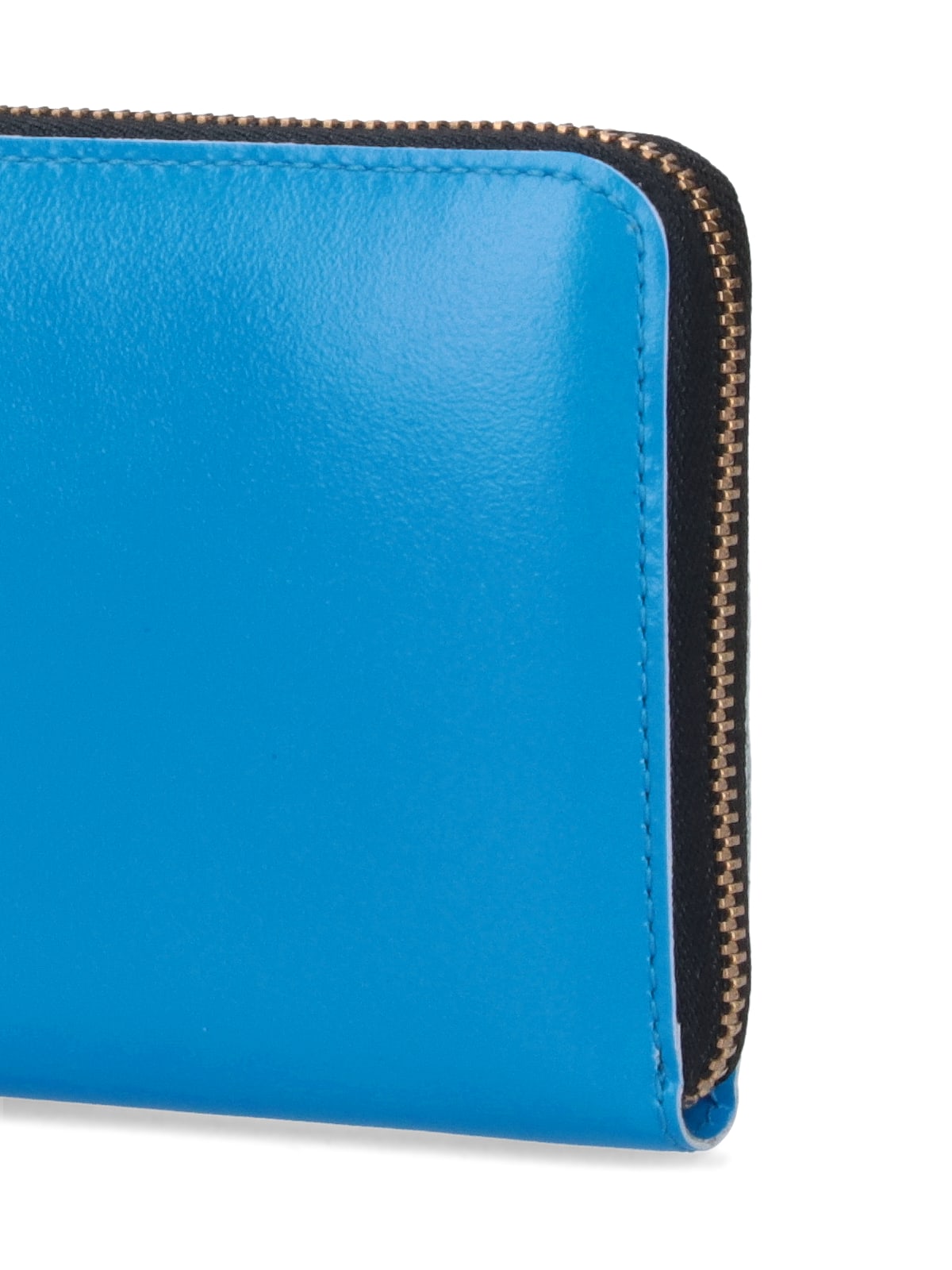 Shop Comme Des Garçons Super Fluo Zipper Wallet In Blue
