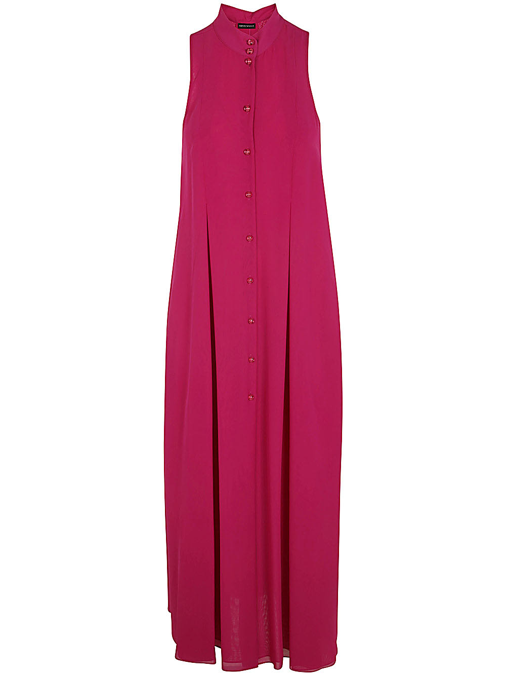 Shop Emporio Armani Sleeveless Guru Neck Long Dress In Pink