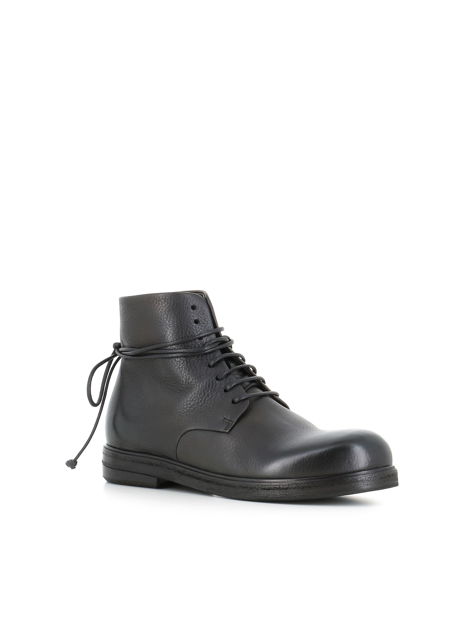Marsèll Zucca Textured-leather Ankle Boots In Black