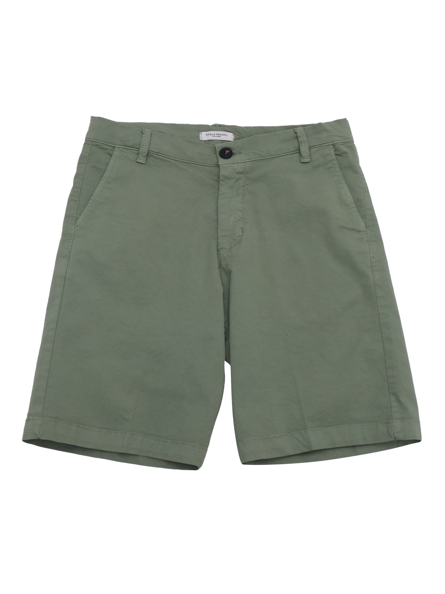 Paolo Pecora Boy Chino Shorts In Green