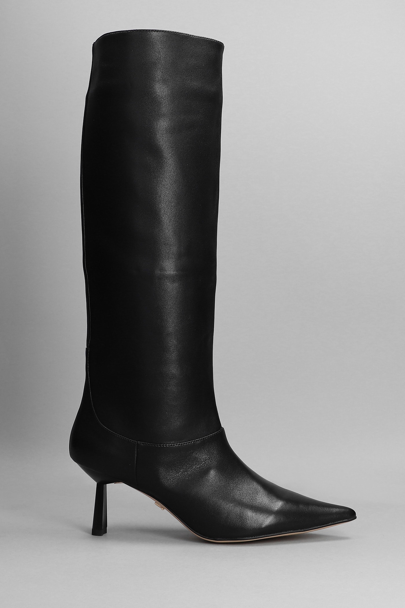 Lola Cruz High Heels Boots In Black Leather