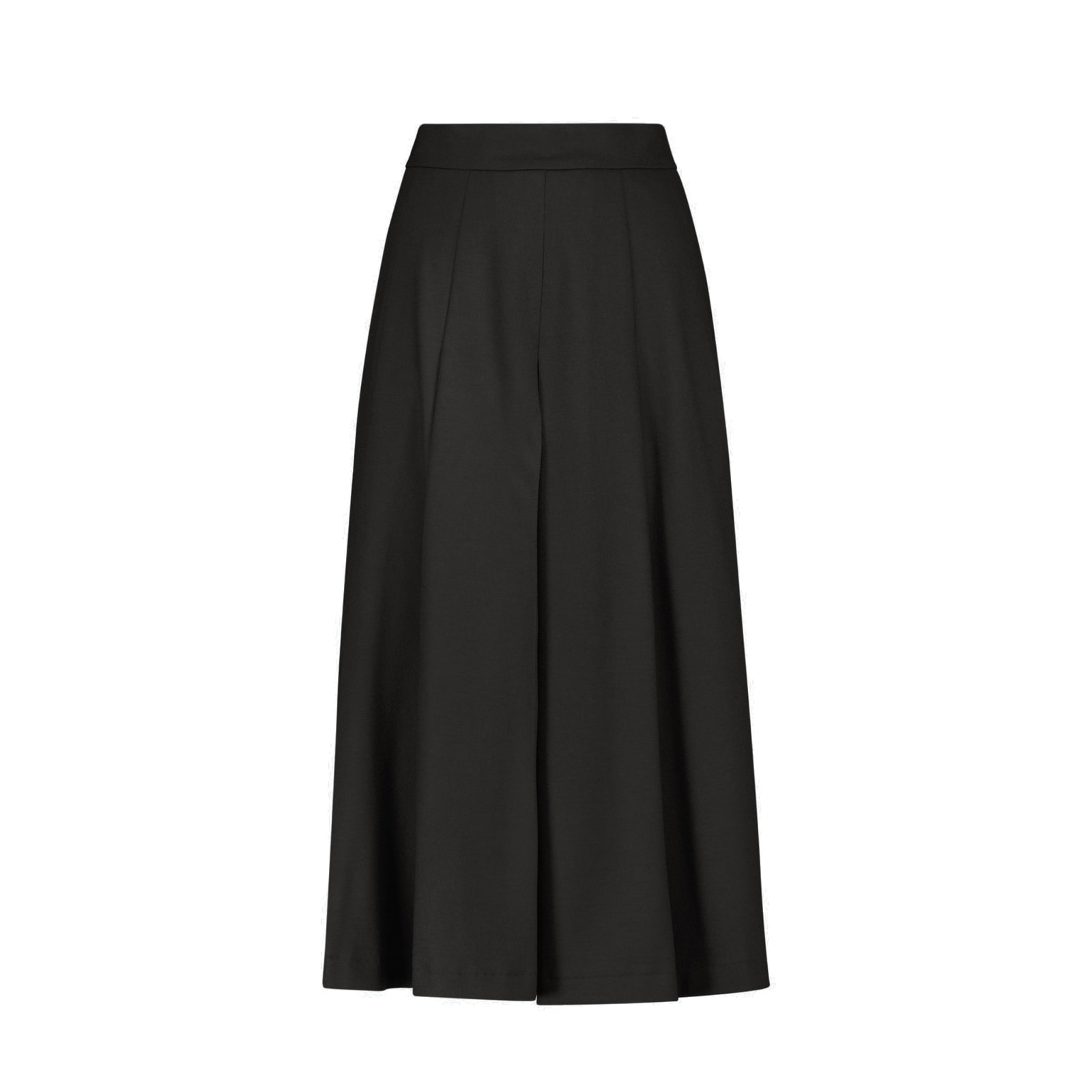 Shop Max Mara Bronzo Wool Skirt Pants In Black