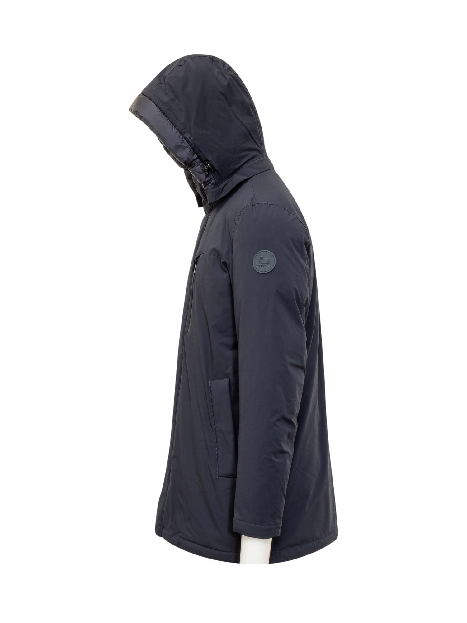 Shop Woolrich Mountain Parka In Melton Blue