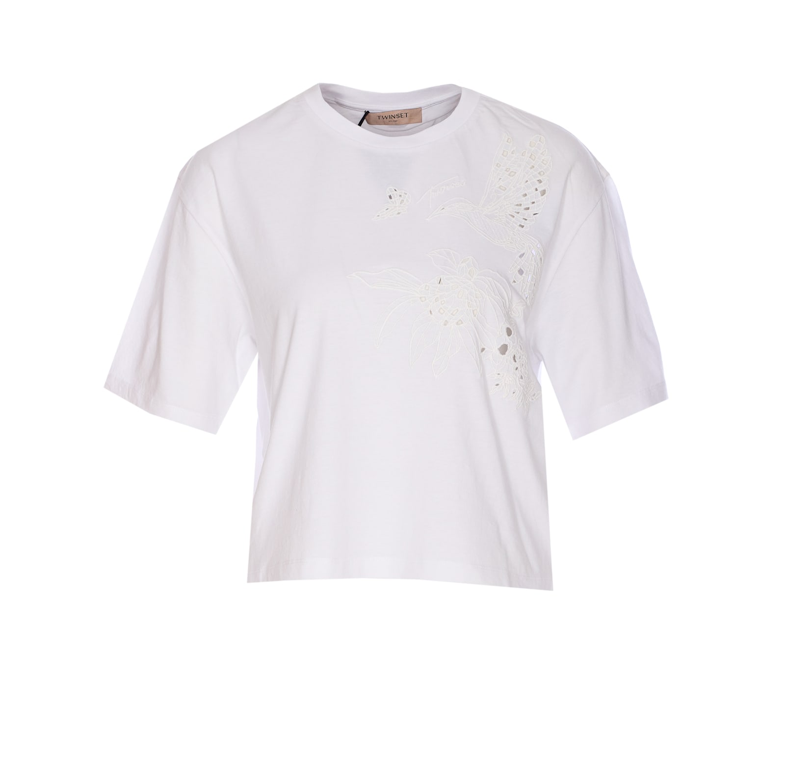 Twinset Embroidered T-shirt In White