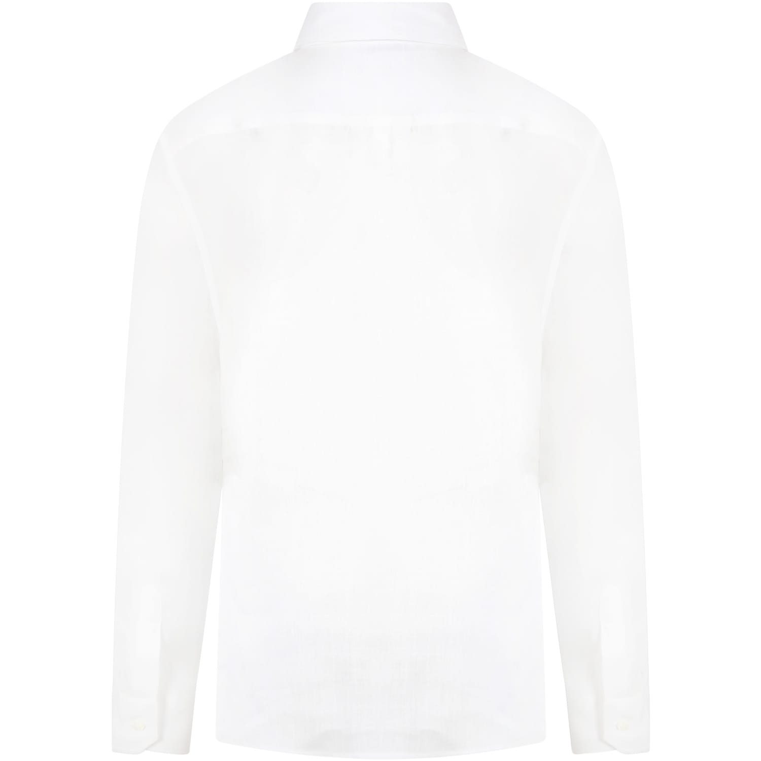Shop Dolce & Gabbana White Shirt For Boy With Logo