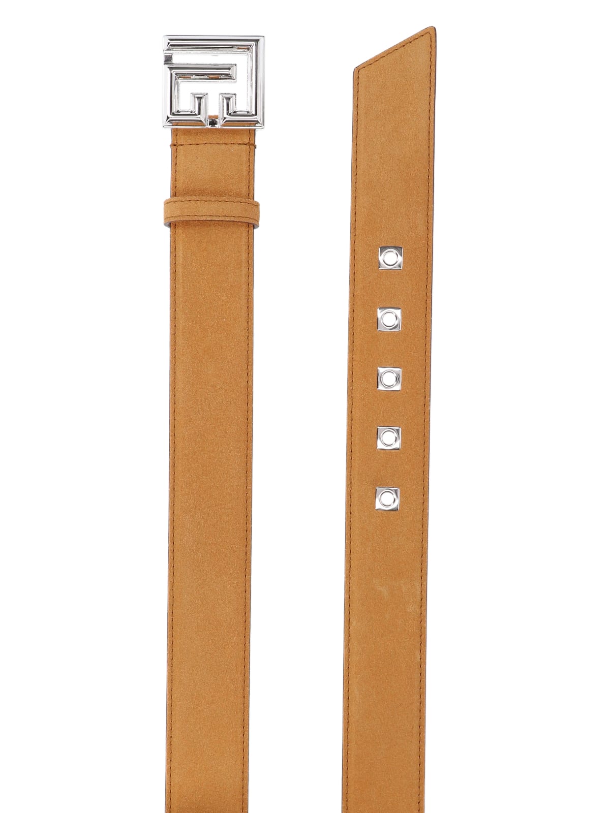 Shop Balmain Logo Belt In Brown