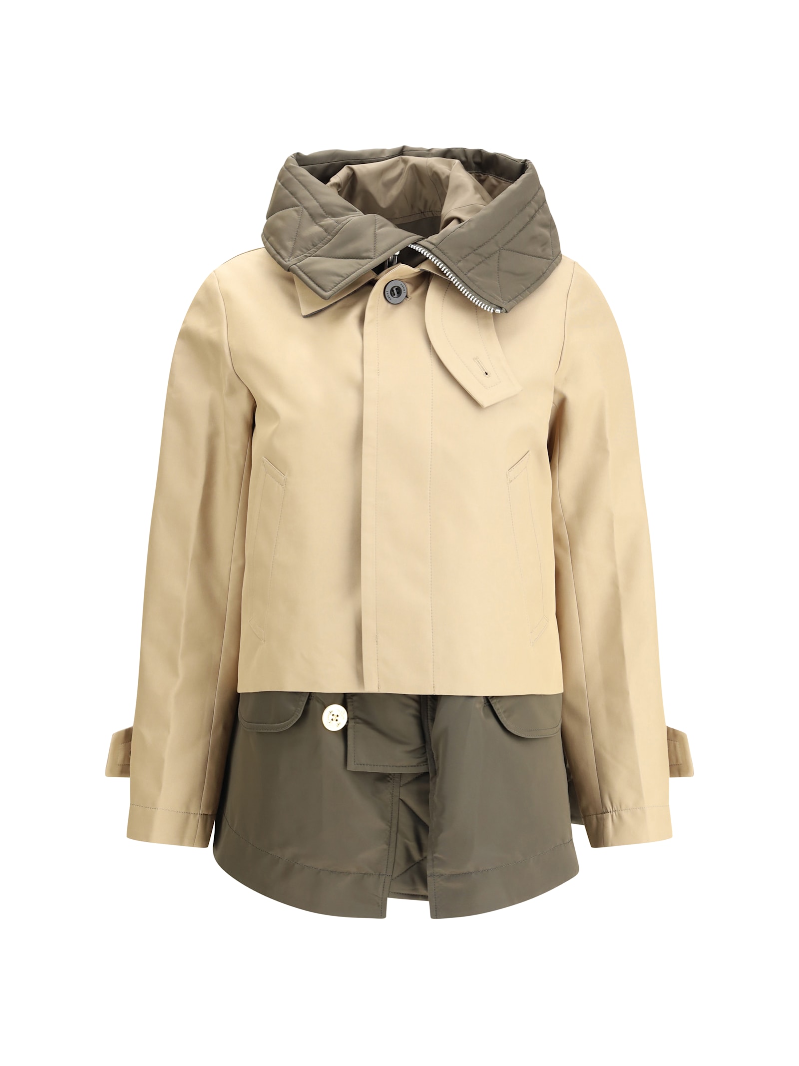 Sacai Cotton Short Jacket In Multi