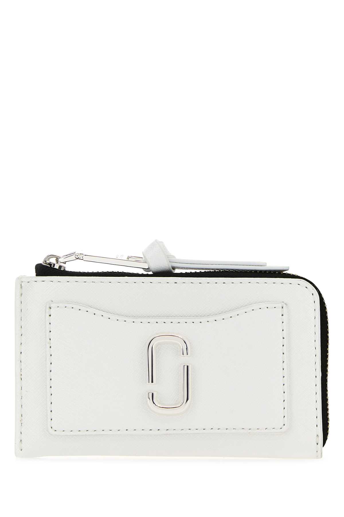 Shop Marc Jacobs White Leather The Utility Top Zip Multi Wallet