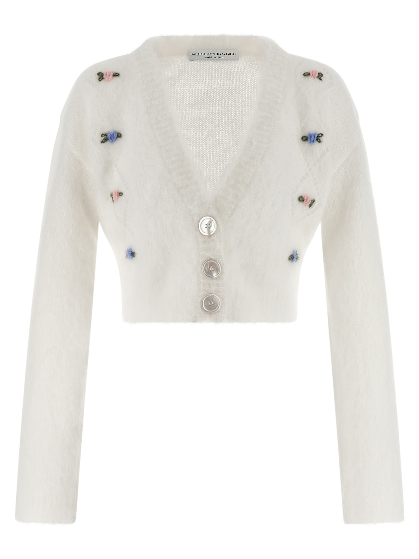 carded Mohair Cardigan