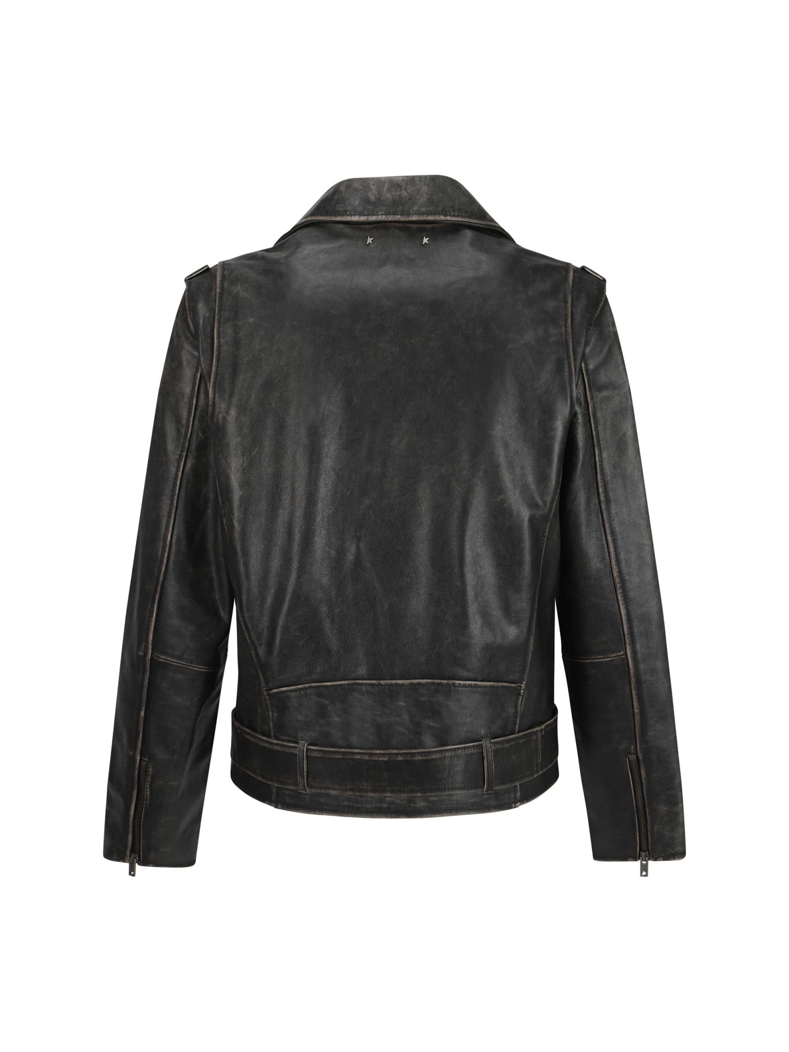 Shop Golden Goose Golden Biker Jacket In Black