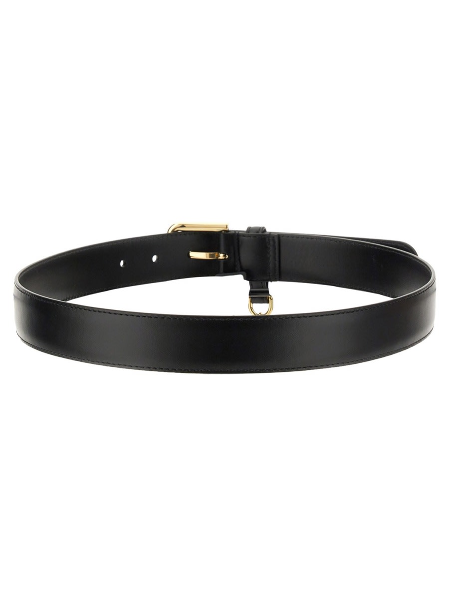 Shop Dolce & Gabbana Dg Logo Belt In Black