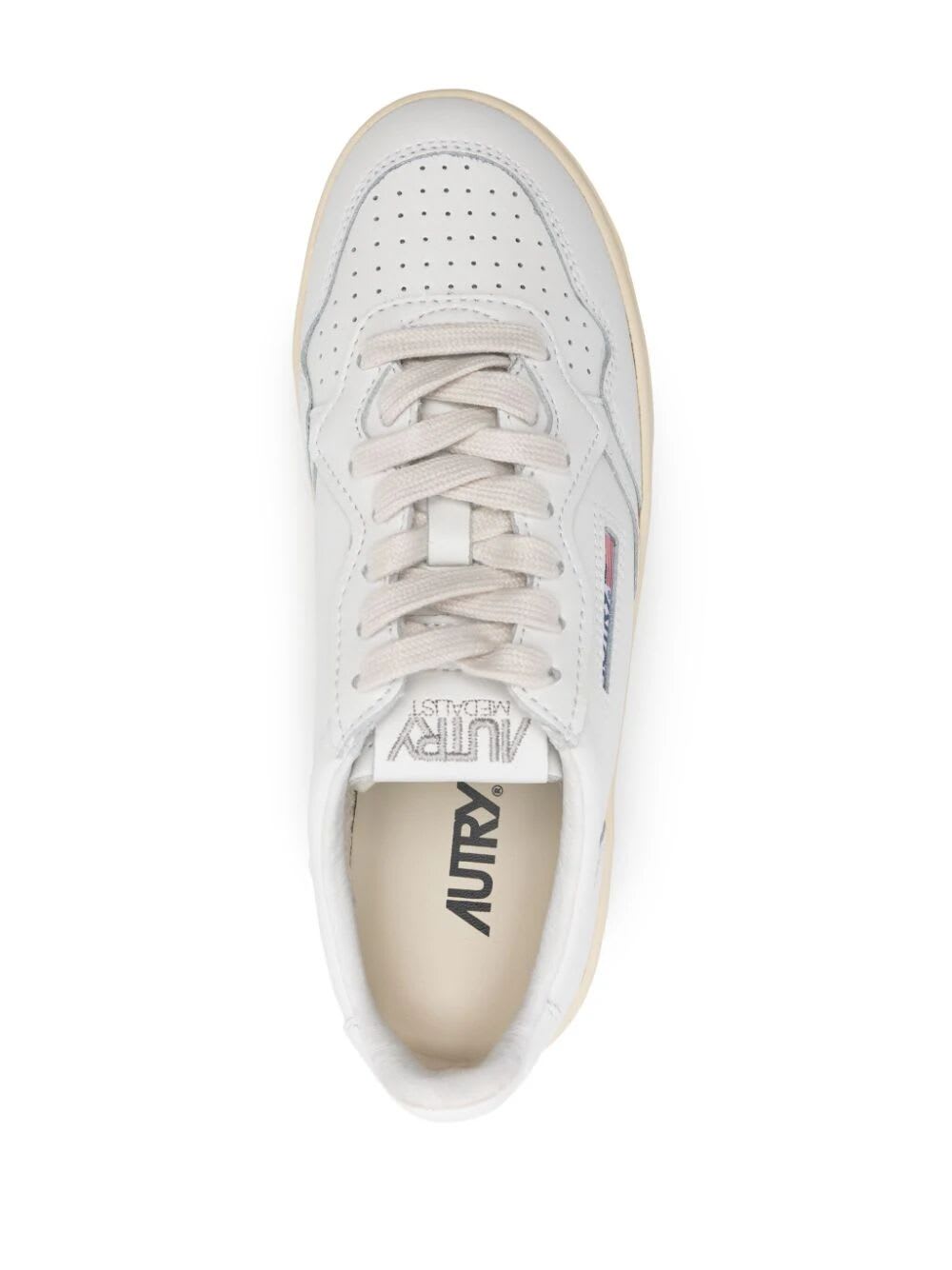 Shop Autry Low Platform Sneakers In White White
