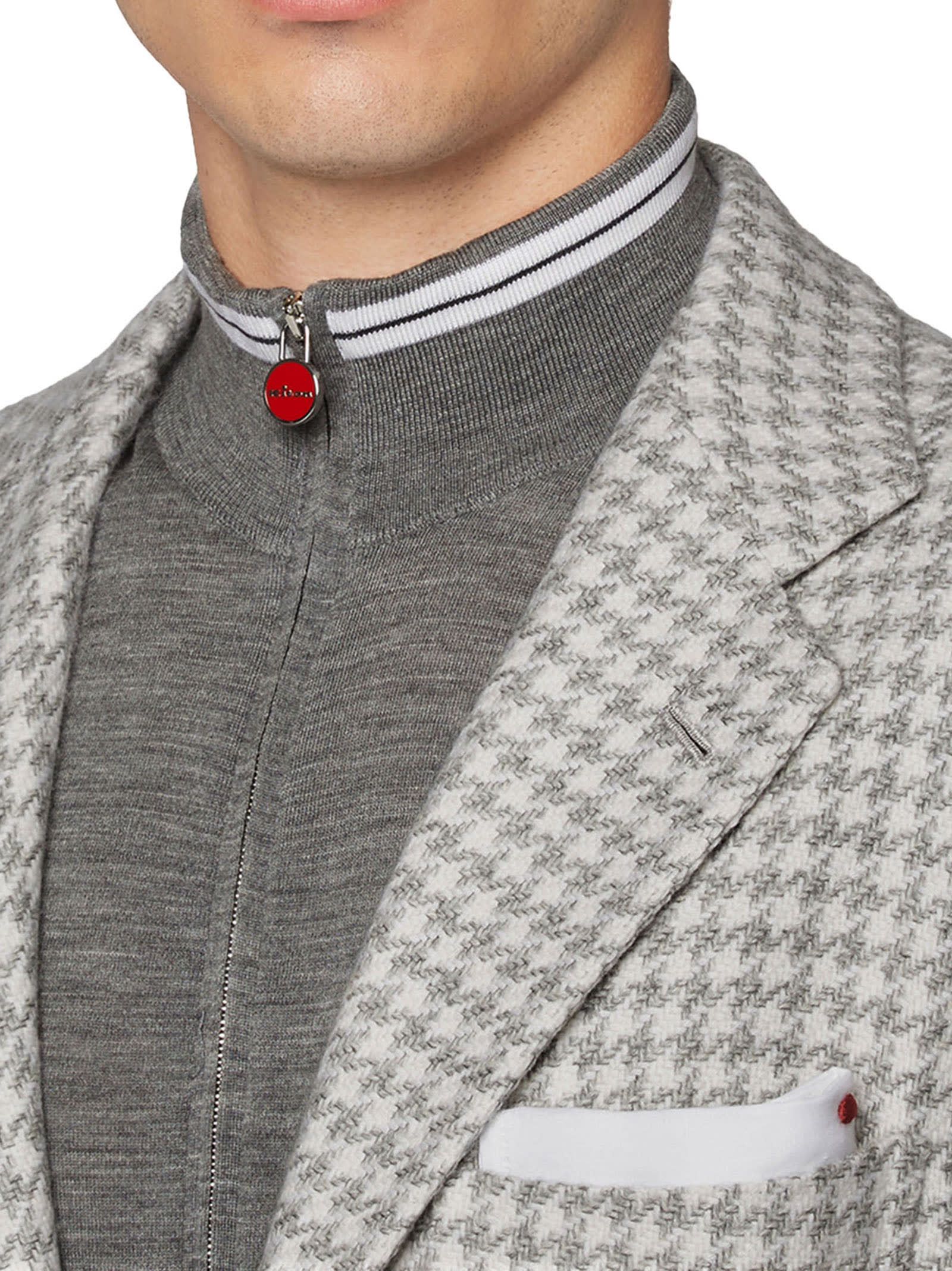 Shop Kiton Jacket Cashmere In Light Grey